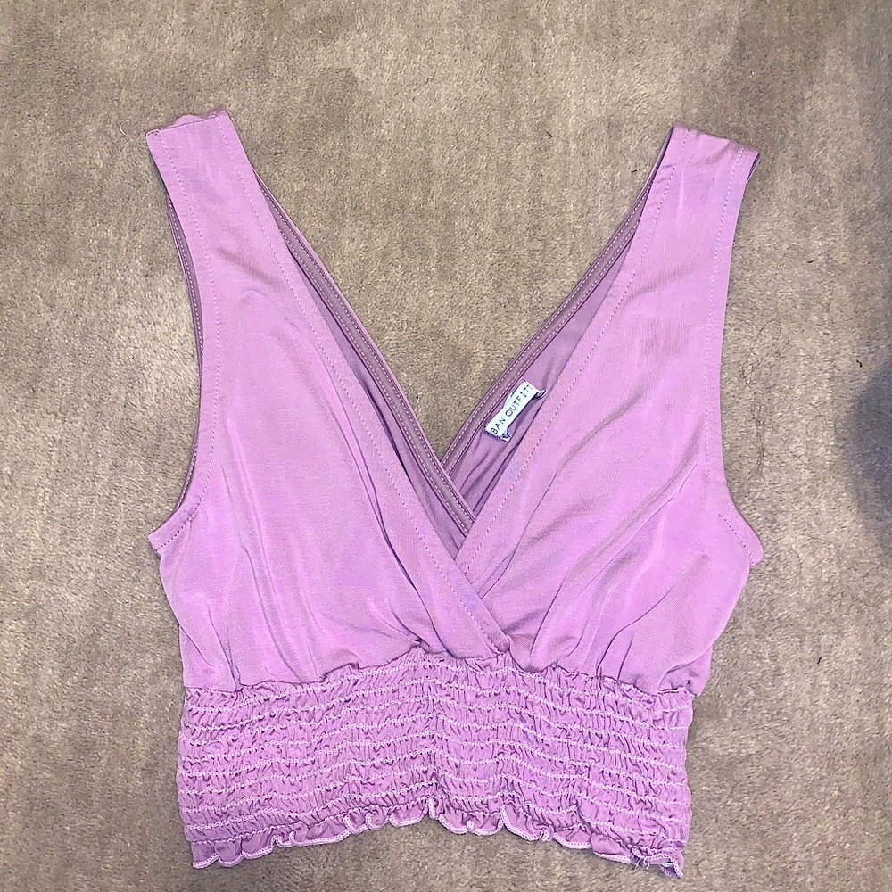 Purple urban tank top.